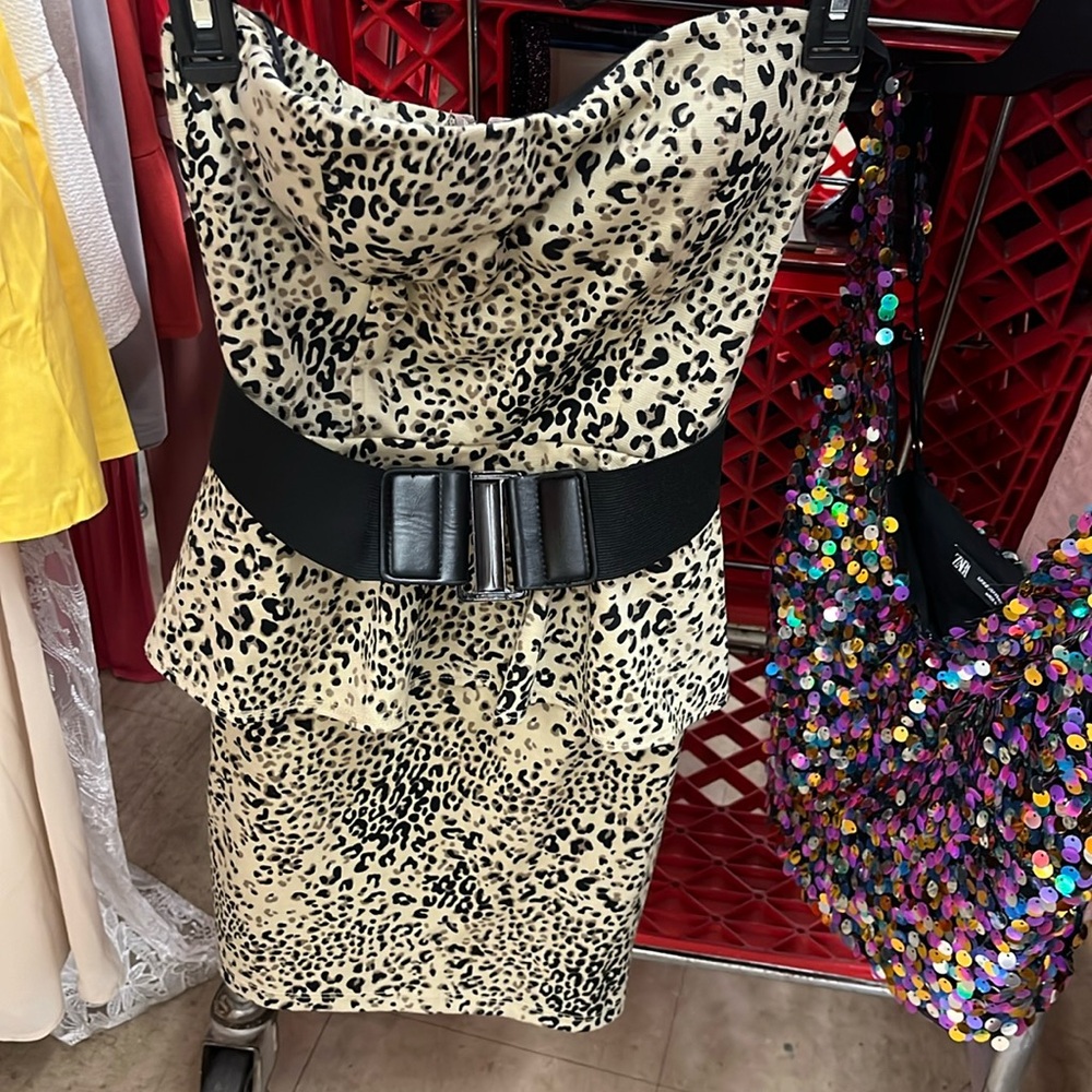90’s dress small animal print